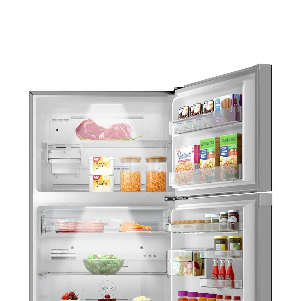 Toshiba Double Door Refrigerator 611L, Dual Frequency Compatibility, Origin Inverter Technology, Ultra Fresh Chiller Compartment - Gray - GR-RT835WE-PMF(49)