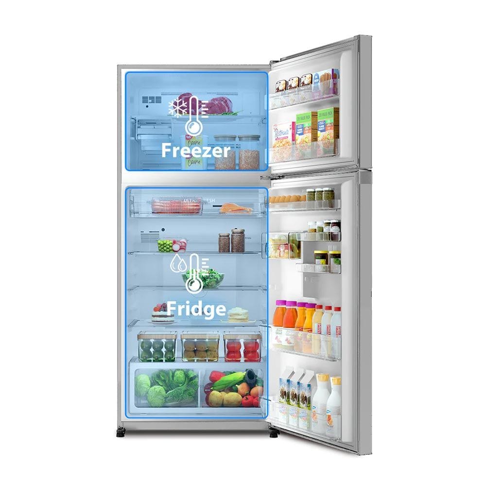 Toshiba Double Door Refrigerator 611L, Dual Frequency Compatibility, Origin Inverter Technology, Ultra Fresh Chiller Compartment - Gray - GR-RT835WE-PMF(49)