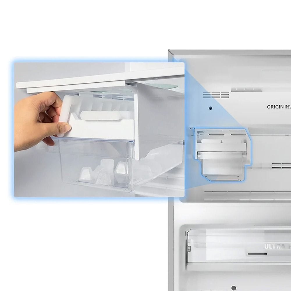 Toshiba Double Door Refrigerator 611L, Dual Frequency Compatibility, Origin Inverter Technology, Ultra Fresh Chiller Compartment - Silver - GR-RT835WE-PMF(04)