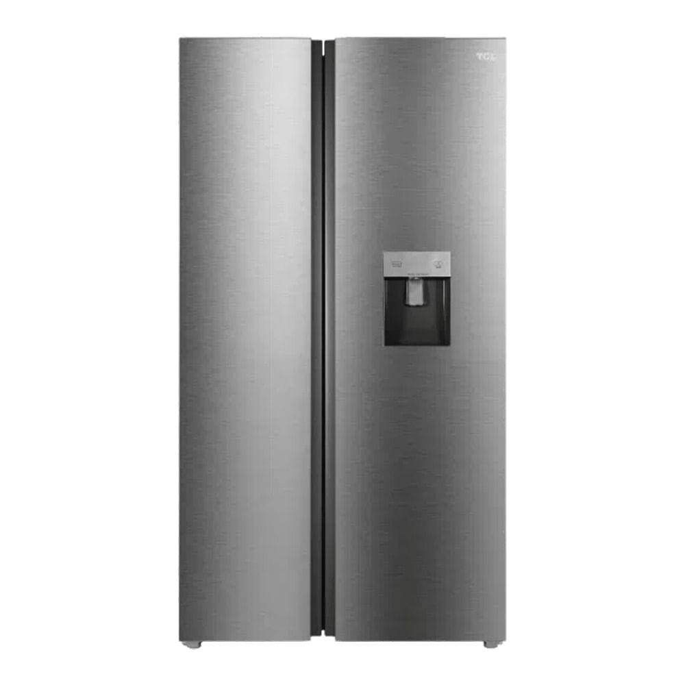 TCL  Side By Side Refrigerator 631L, 2-Door Configuration, Standard Power Supply Compatibility, 694.96 kWh Energy Consumption - Silver - P790SBSNWD