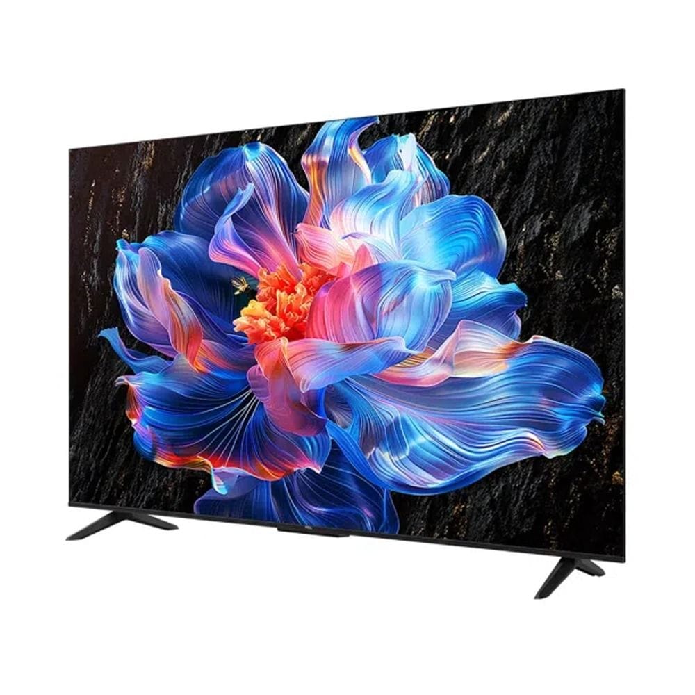 تلفزيون TCL بدقة 4K HDR مقاس 55 بوصة، معالج AiPQ، تصميم معدني بدون حواف، صوت Dolby غامر، تأخير إدخال منخفض واستجابة سريعة – أسود – 55P6K