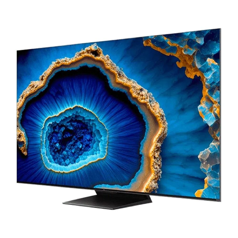TCL 55 Inch Ultra HD 4K Quad-Mini LED Smart TV, HDR 1300 Nits Peak Brightness, 144Hz Refresh Rate With VRR Support, 64-bit Quad Core Processor - Black - 55C755