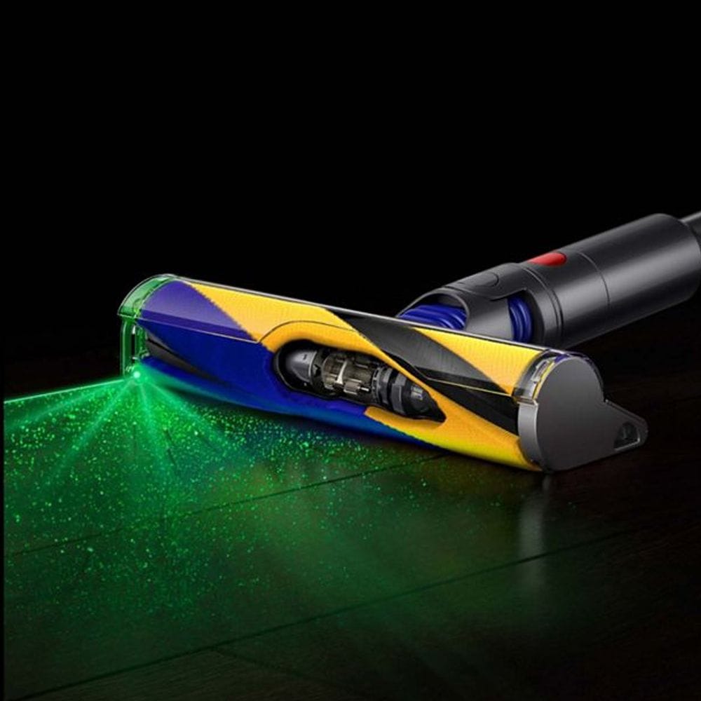 Dyson V12 Detect Slim Absolute Cordless Vacuum Cleaner with Fluffy Optic Head, Hyperdymium Motor, 60-Min Runtime & De-Tangling Tech | Yellow/Nickel - SV46