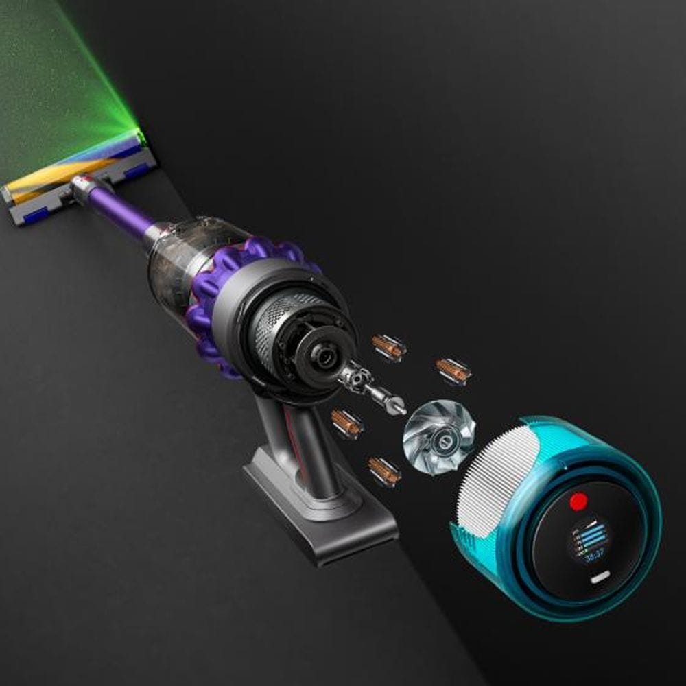 Dyson Gen5 Detect Absolute Cordless Vacuum Cleaner – 70 Min Runtime, Fluffy Optic Cleaner Head, HEPA Filtration Powerful Suction | Iron/Purple - SV23