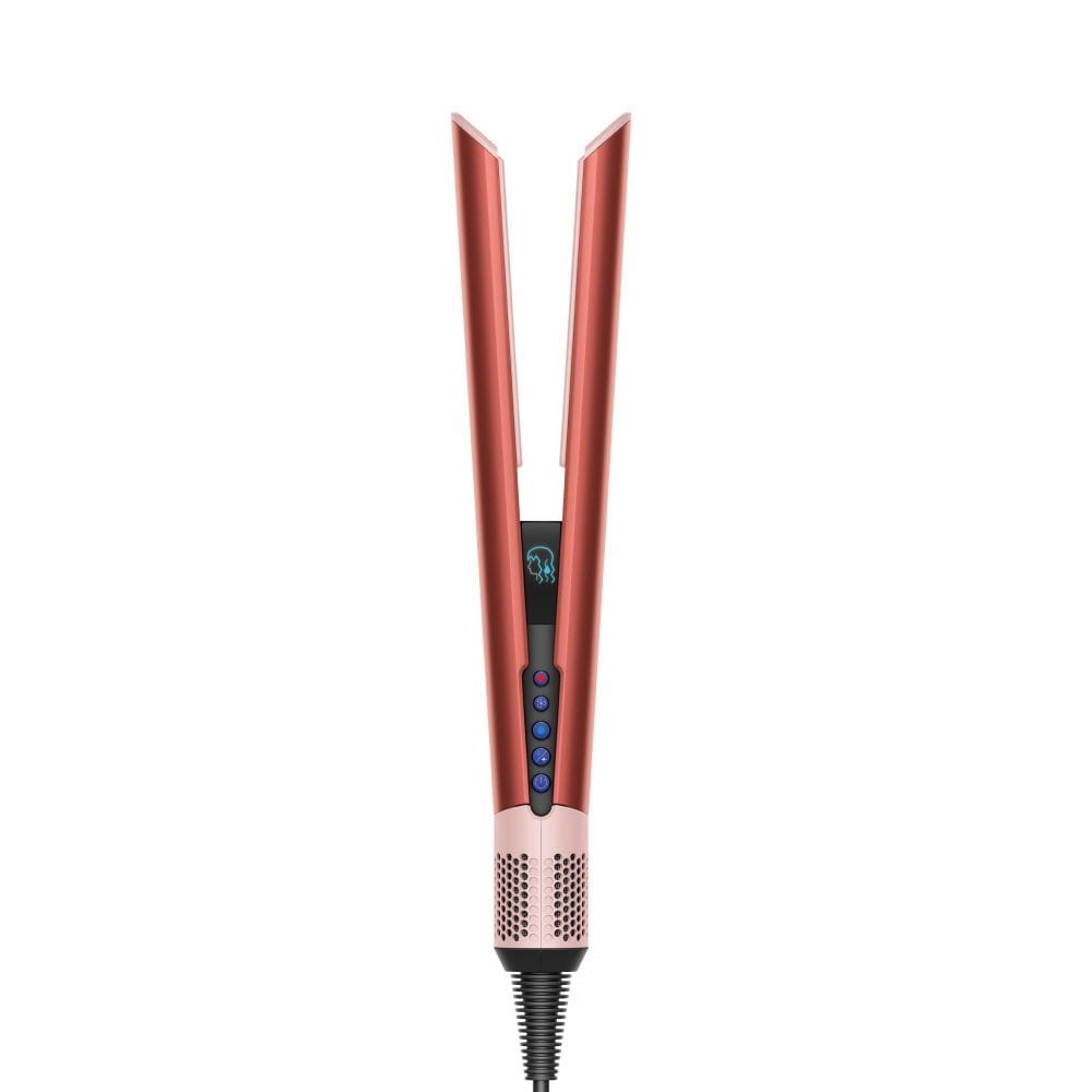 Dyson Airstrait Hair Straightener - Wet-to-Dry Styling, Airflow Straightening Technology, No Hot Plates Heat Damage Protection | Strawberry Bronze/Blush Pink - HT01