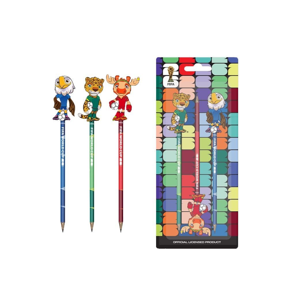 FIFA World Cup 2026 Official Licensed Product | Mascot Pencil Set|F26-2125-001AS