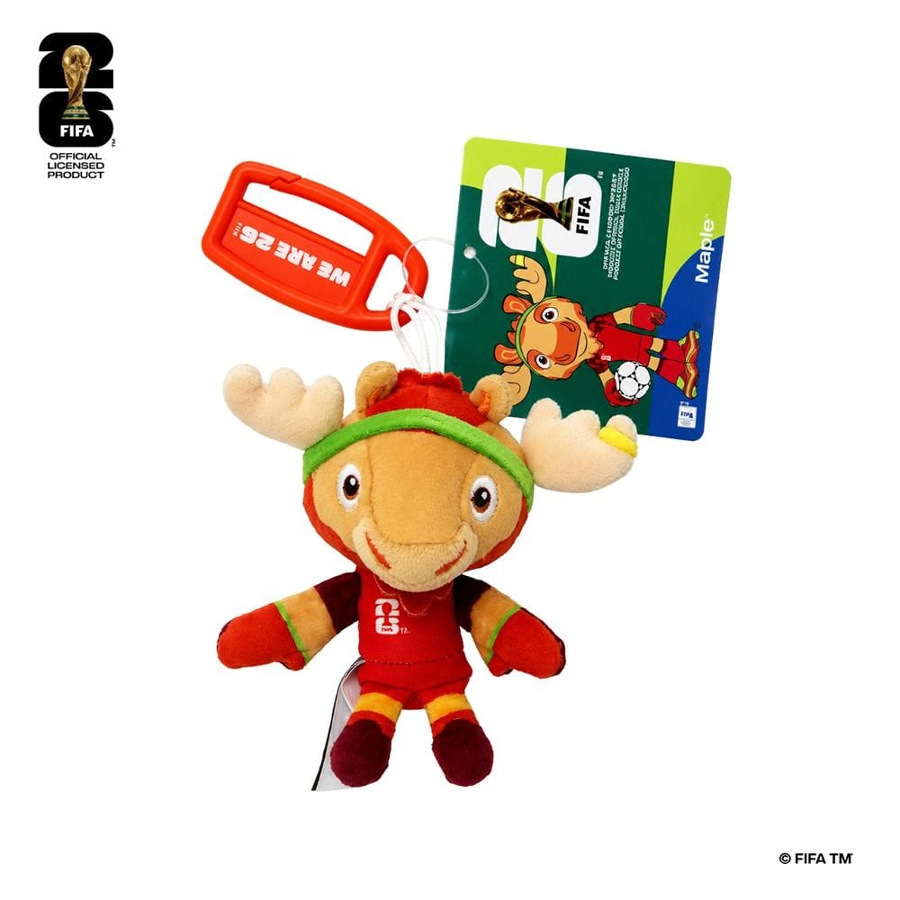 FIFA World Cup 2026 Official Licensed Product | JPFI - FIFA 4" Plush Mascot Canada Keychain|JPFI00003