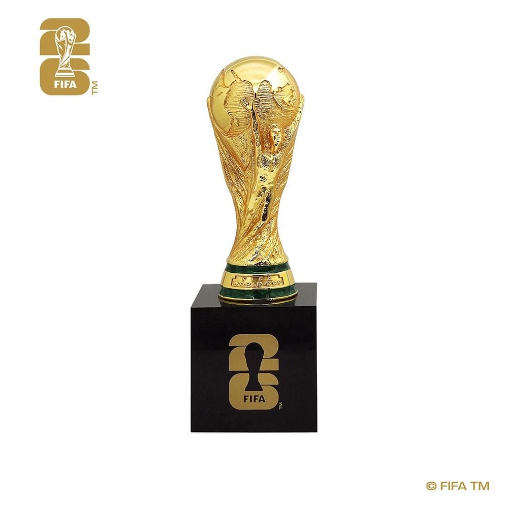 FIFA World Cup 2026 Official Licensed Product | 100 MM 3D Trophy Replica with Pedestal|F26-TR-0005