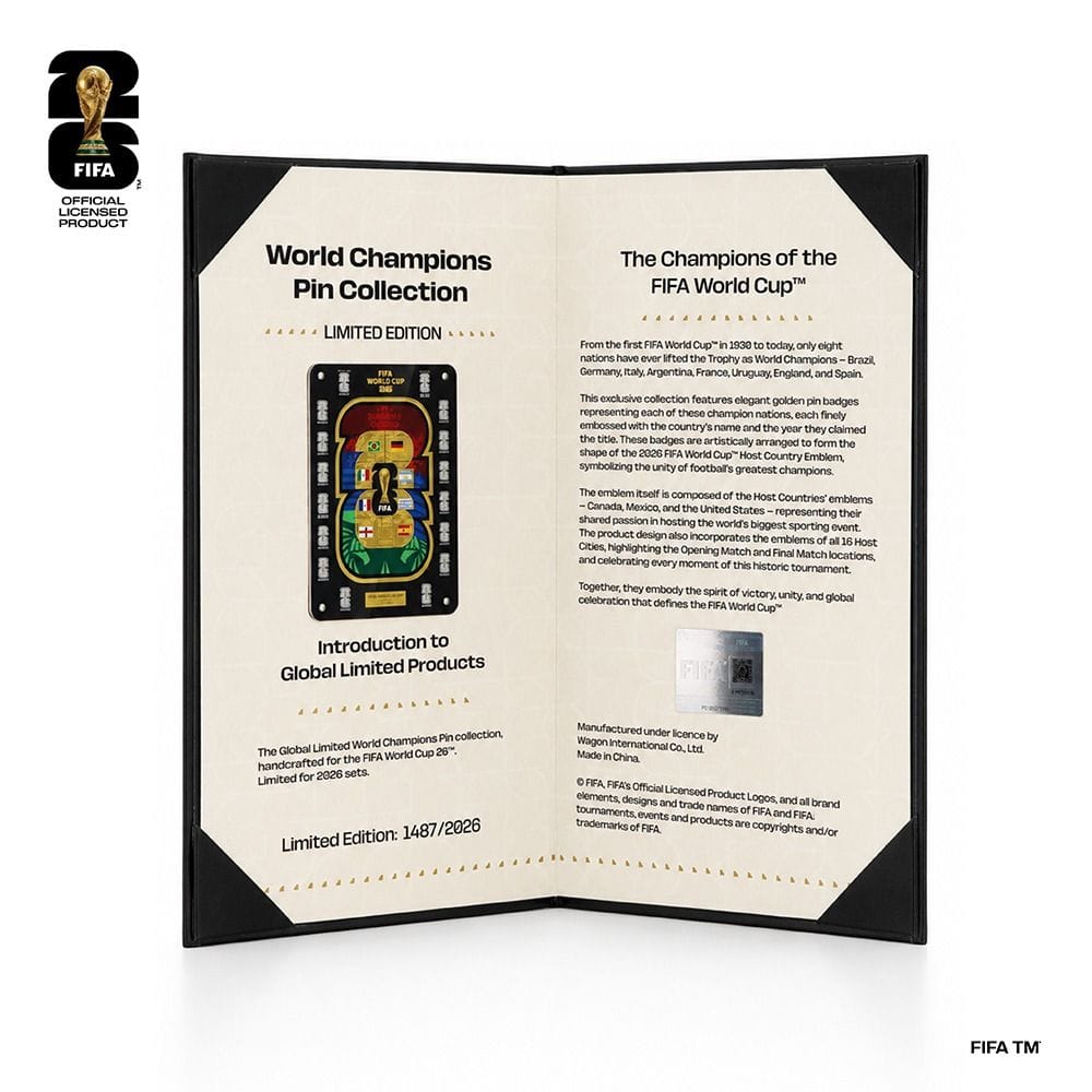 FIFA World Cup 2026 Official Licensed Product | World Champion Pin Collection Set (DIY Champion Flag)|F26-PKPN-0001