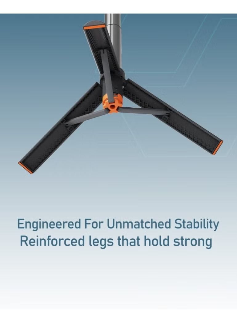 Moxedo Stablix Magnetic Tripod with Wireless Remote, 100cm Extendable Height & 360° Rotation | Black - MX-MTS001