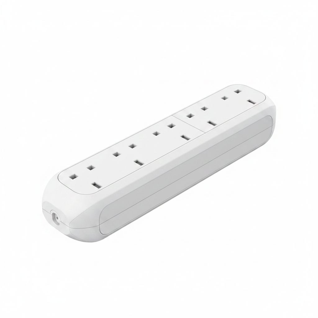 Moxedo Smart-Hub Tower Power Strip 15-in-1 with 11 AC Sockets, 2 USB-C Ports, 2 USB-A Ports & 2M Cable | White
