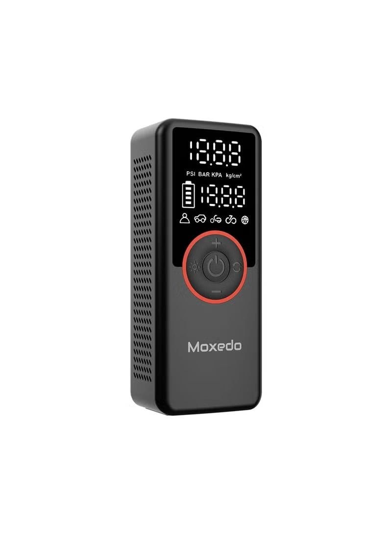 Moxedo Tirego Portable Smart Tire Inflator MX-STI003 150 PSI with Auto Shut-off and LED Light, Smart Digital Display - Black 