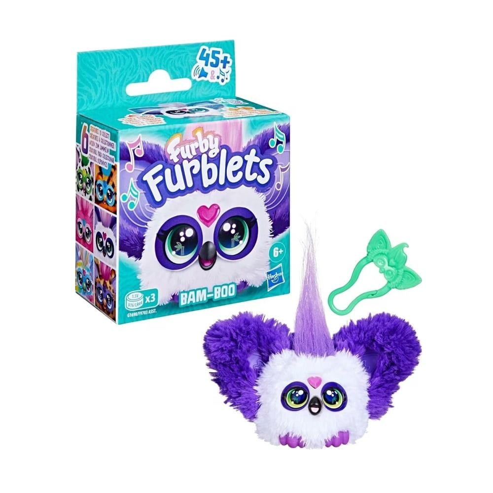 Hasbro Furby Furblet Bam Boo Animal Figure Plush Toy 6+ Years, Multiple Ways To Activate Play Features - 5010996303998
