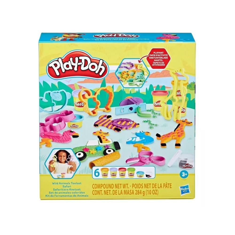 Hasbro Play-Doh Wild Animals Toolset 3+ Years, Themed Playmat For Wild Adventures, Fun Tools For Endless Creativity - 5010996121783