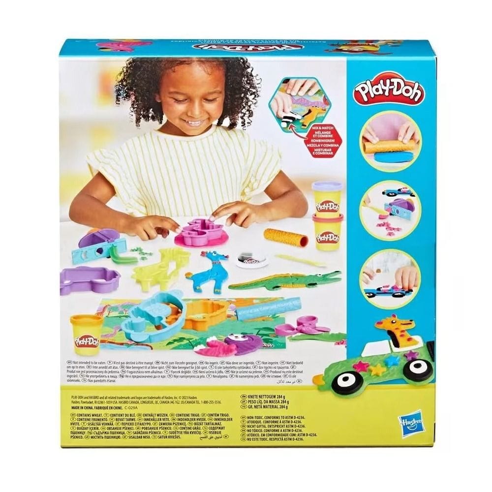 Hasbro Play-Doh Wild Animals Toolset 3+ Years, Themed Playmat For Wild Adventures, Fun Tools For Endless Creativity - 5010996121783