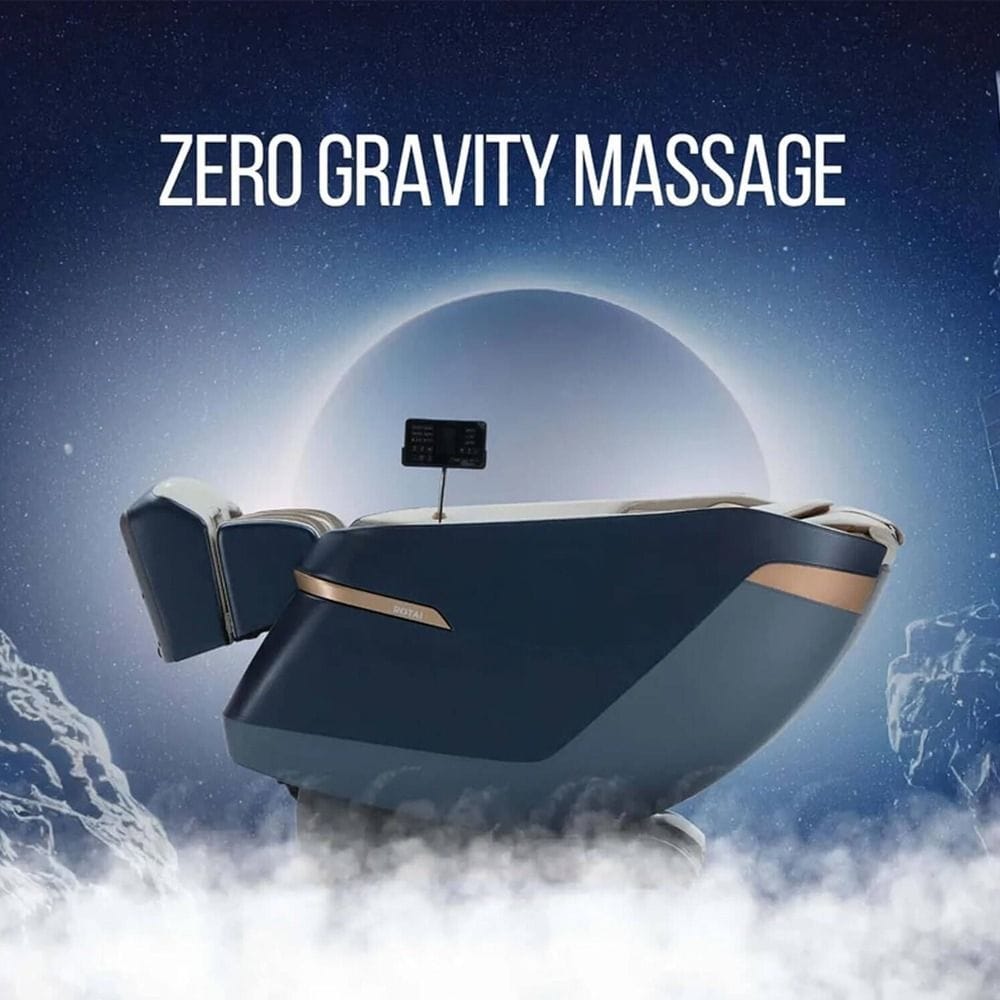 Rotai Jimny Massage Chair, 8D SL Track Full Body Massage, Zero Gravity Recline, Heat Therapy, Airbags, Foot Rollers, Voice & Bluetooth Control | Blue - A36