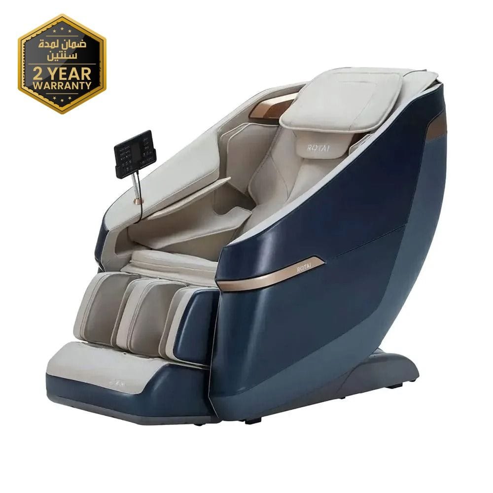 Rotai Jimny Massage Chair, 8D SL Track Full Body Massage, Zero Gravity Recline, Heat Therapy, Airbags, Foot Rollers, Voice & Bluetooth Control | Blue - A36