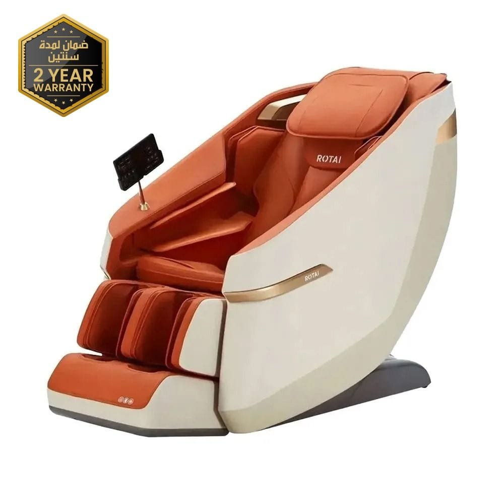 Rotai Jimny Massage Chair, 8D SL Track Full Body Massage, Zero Gravity Recline, Heat Therapy, Airbags, Foot Rollers, Voice & Bluetooth Control | Orange - A36