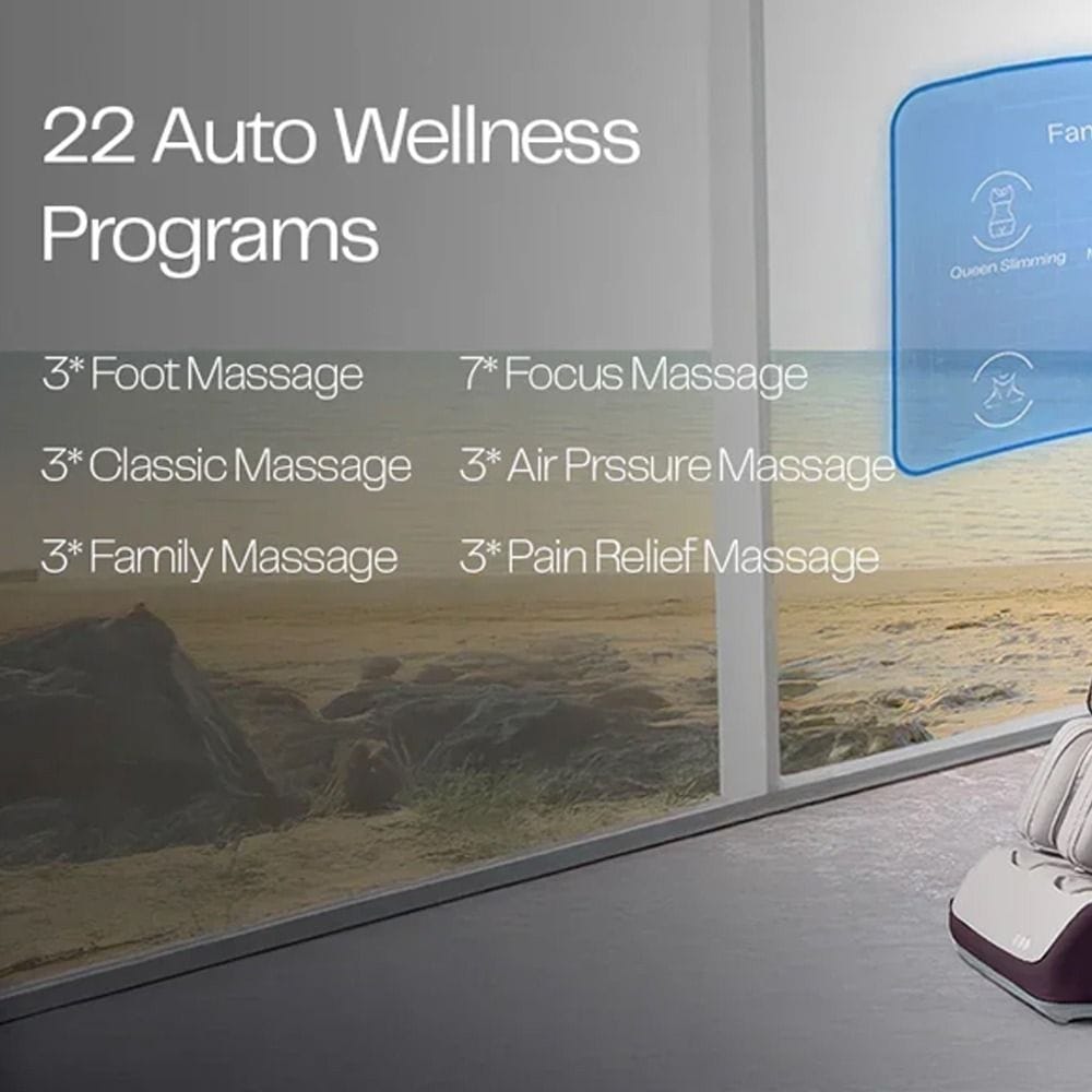 Rotai A36 MAX Massage Chair, 3D Massage Technology, Ergonomic Design, Adjustable Heat and Air Pressure - Magenta