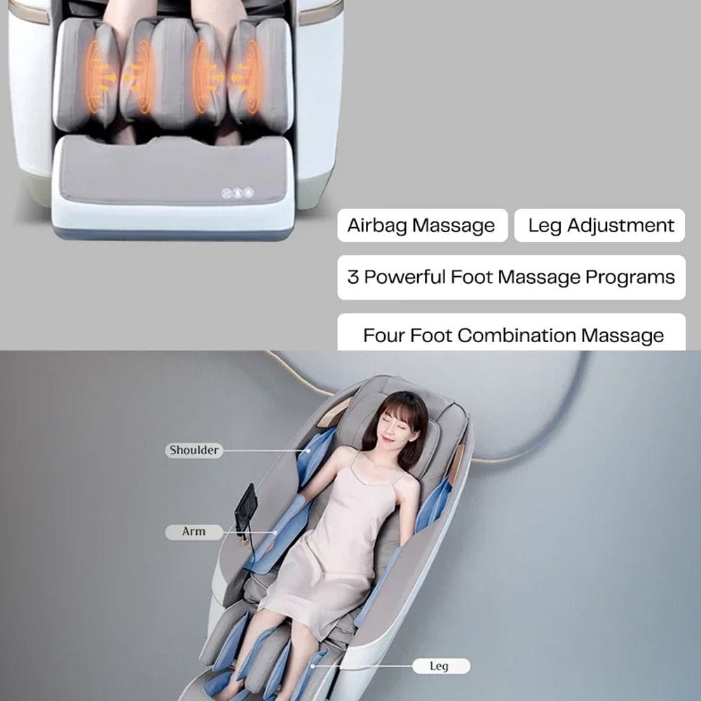 Rotai A36 Max Massage Chair with Upholstery - Advanced Relaxation Features for Ultimate Comfort - Grey 
