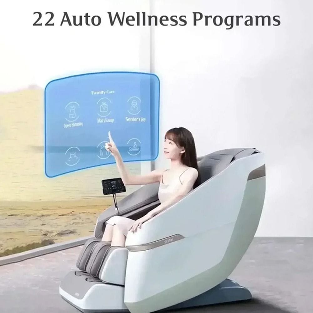 Rotai A36 Max Massage Chair with Upholstery - Advanced Relaxation Features for Ultimate Comfort - Grey 