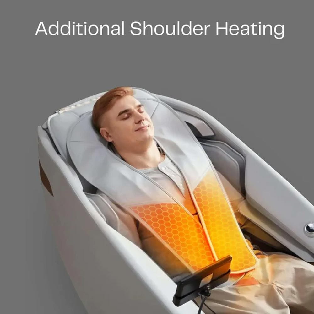 Rotai Ekanite 2-in-1 Massage Chair Sofa, Full Body Massage, Zero Gravity Recline, Heating Pads, Rocking Function, Touch Control & Space Capsule Design | Grey - A37