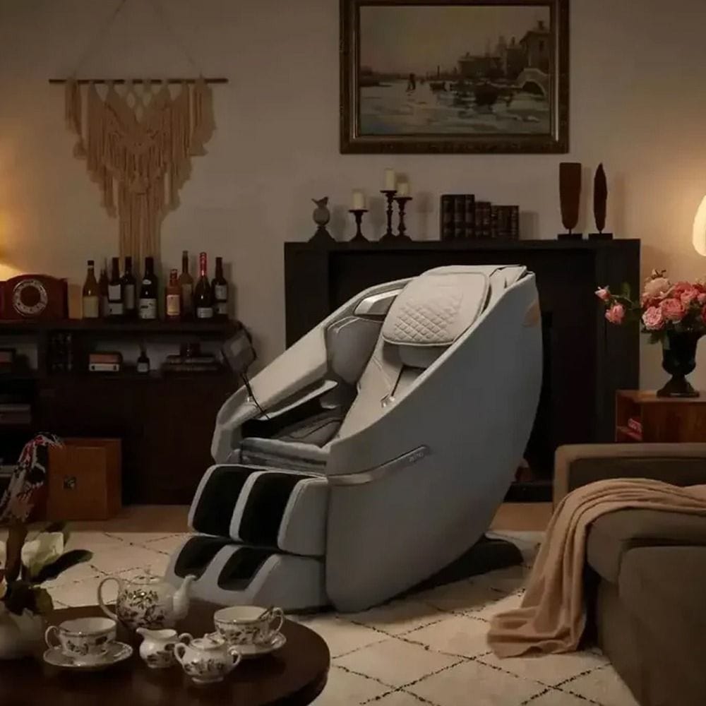 Rotai Ekanite 2-in-1 Massage Chair Sofa, Full Body Massage, Zero Gravity Recline, Heating Pads, Rocking Function, Touch Control & Space Capsule Design | Grey - A37