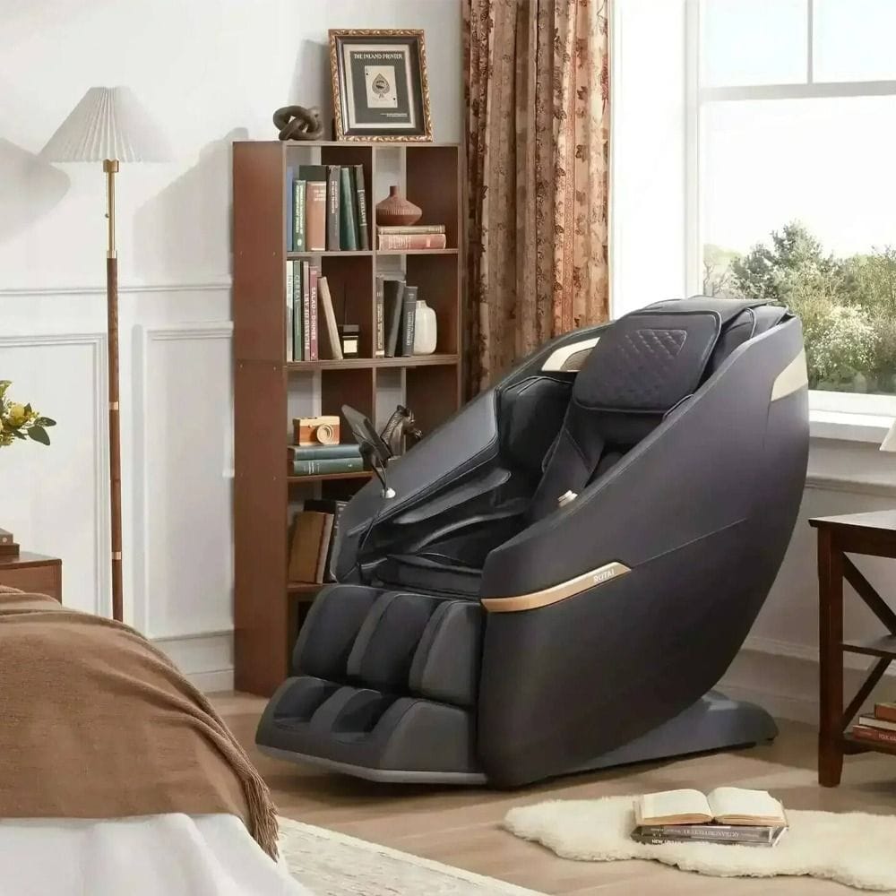 Rotai Ekanite Massage Chair & Sofa 2-in-1, Full Body SL Track Massage, Zero Gravity Recline, 36 Airbags, Carbon Fiber Heating & 22 Auto Programs | Black - A37