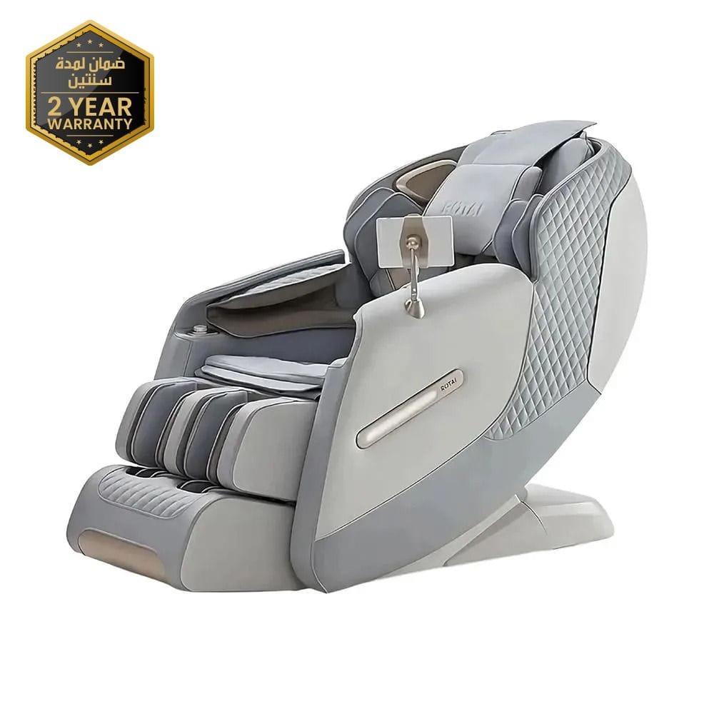 Rotai Royal Omega 4D Massage Chair, Full Body Shiatsu Massage, Zero Gravity SL Track Recliner, Airbag Compression, Percussion Massage & AI Voice Control | Grey - A50