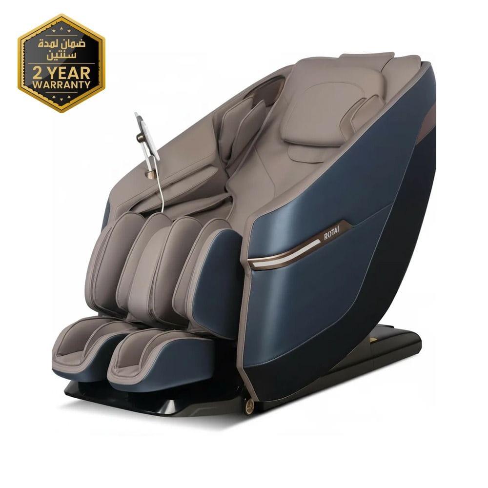 Rotai Full Body Massage Chair, 4D Foot Rollers, Heating, 22 Auto Programs, Space Capsule Design, Zero Gravity, Voice Control - Blue - RT5652 