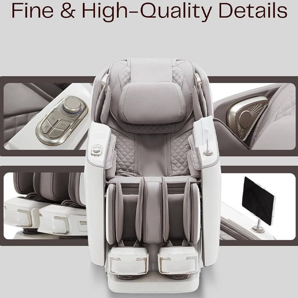 Rotai Vanquish Massage Chair, AI Smart Full Body Massage, Dual Zero Gravity, 26 Airbags, Heat Therapy, 360° Foot Rollers & Wireless Charging | Brown - A70