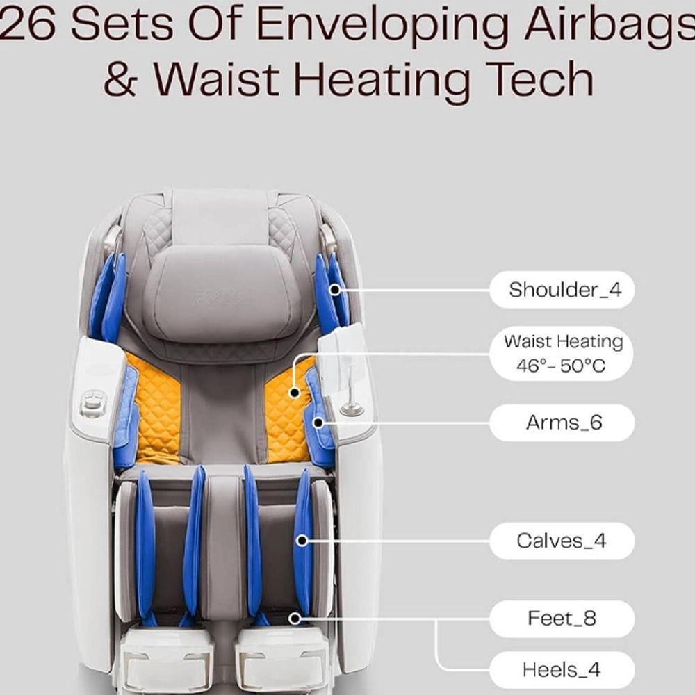 Rotai Vanquish Massage Chair, AI Smart Full Body Massage, Dual Zero Gravity, 26 Airbags, Heat Therapy, 360° Foot Rollers & Wireless Charging | Brown - A70