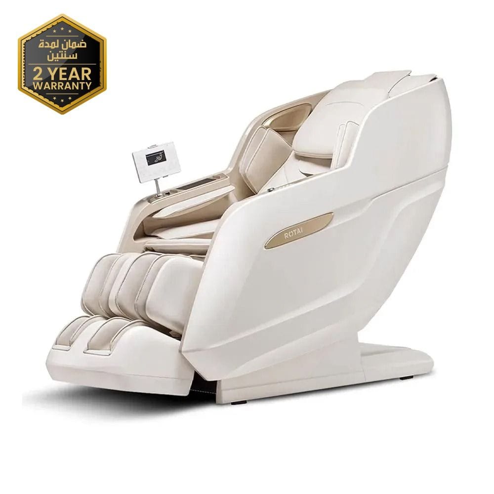 Rotai Royal Signature Massage Chair, AI Body Scan, 6 Massage Techniques, 22 Wellness Modes, Zero Gravity Recline, Heat Therapy & Voice Touch Control | White - RT5950