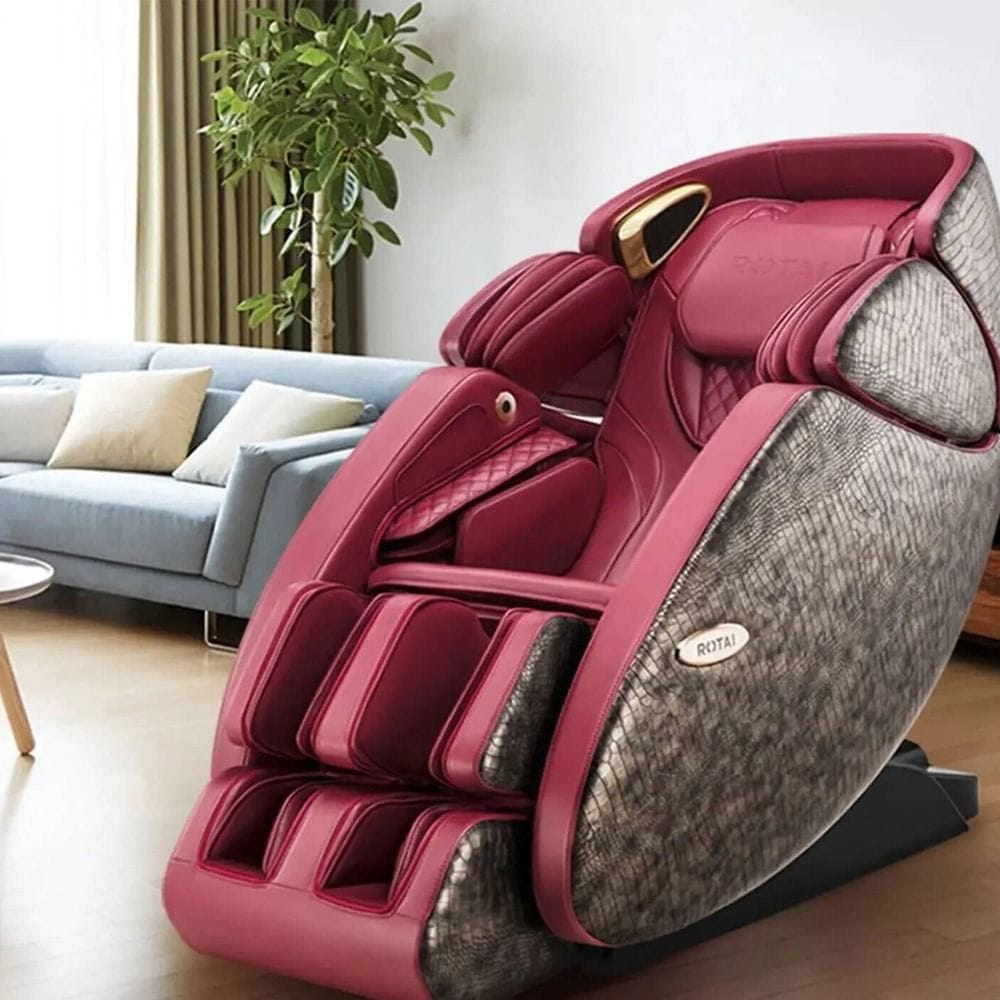 Rotai Yoga Massage Chair with Zero Gravity, Shiatsu Kneading, Magnetic Heat Therapy, Full Body Relaxation & Intelligent Health Massage System | Red - RT7709