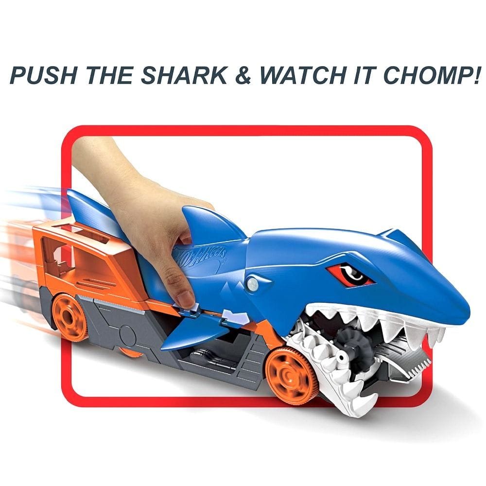 Hot Wheels Shark Chomp Transporter Playset With One 1:64 Scale Car, Fun Play And Storage Solution, Stores Multiple Hot Wheels Cars - 887961925197
