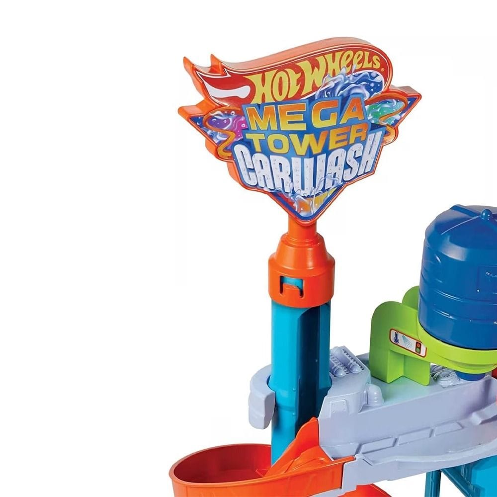 Hot Wheels City Mega Car Wash With 1 Color Shifters Car Playset 4+ Years, Mess-Free Interactive Play - 194735028955
