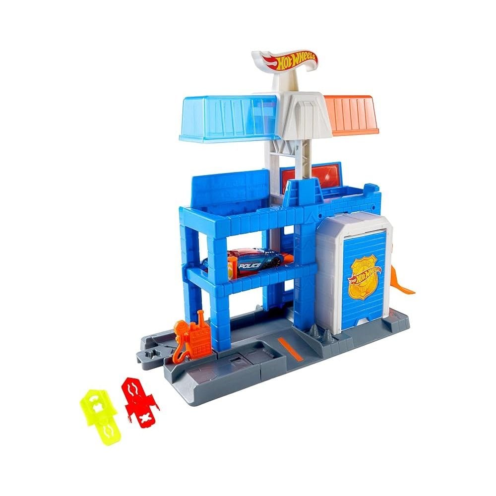Hot Wheels City Downtown Police Tower Playset 3+ Years, Dual Exit Racing Options, Kid-Powered Elevator Action - 194735334940