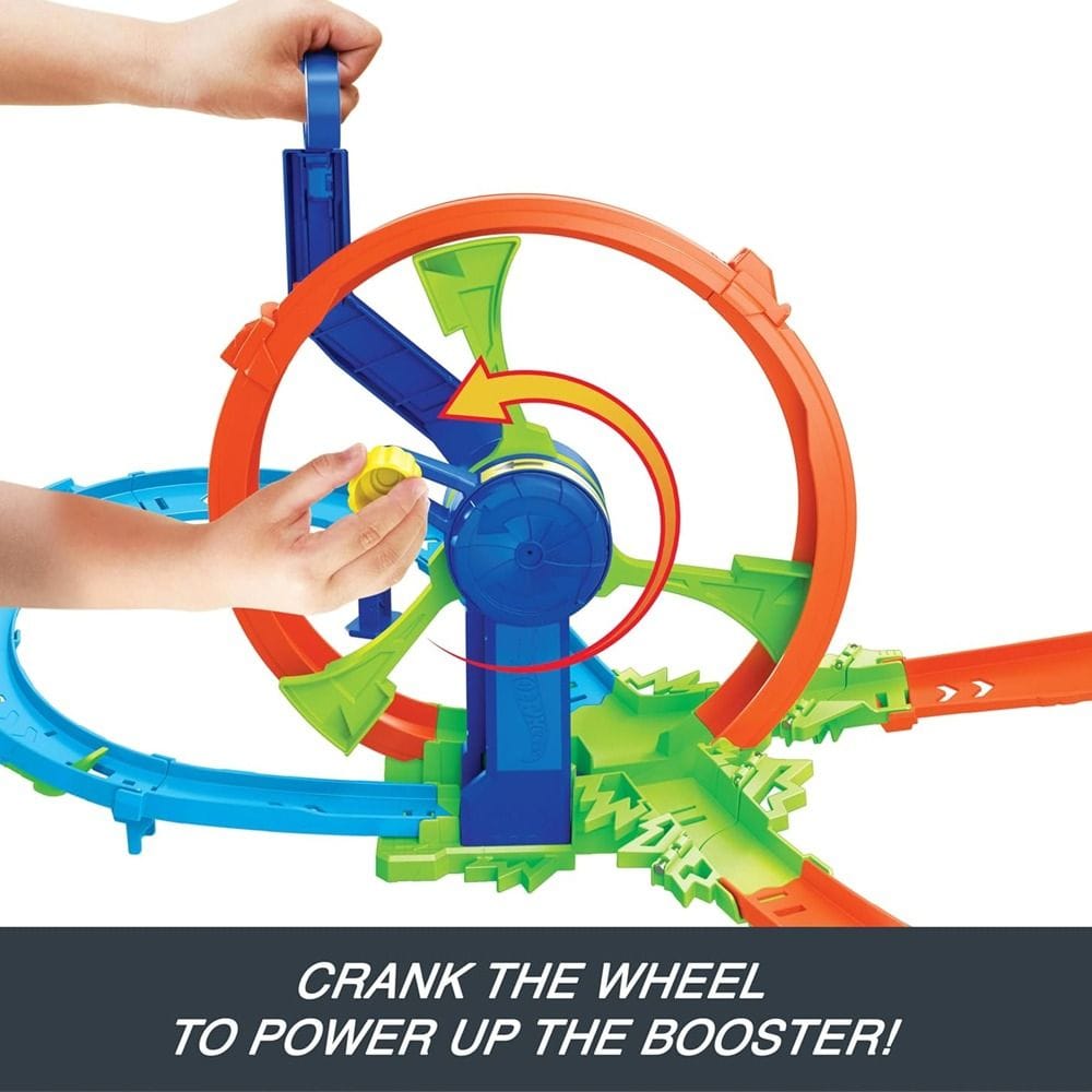 Hot Wheels Action Turbine Challenge Launch And Loop Playset 4+ Years, High-Speed Loop And Crash Zone Play - 194735266357