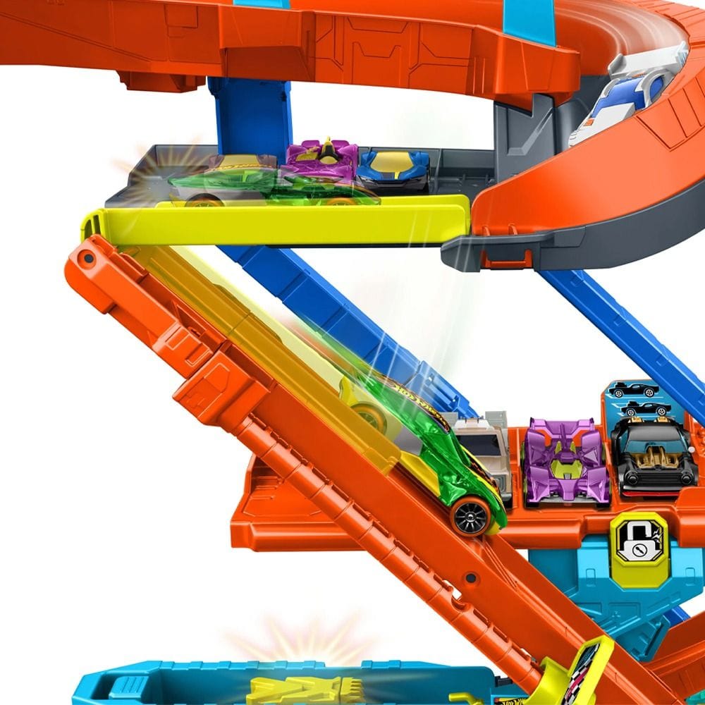 Hot Wheels City Transforming Stunt Garage Playset 4+ Years, Interactive Refueling Station, Ramp Exit And Gap Jump Stunts - 194735334988