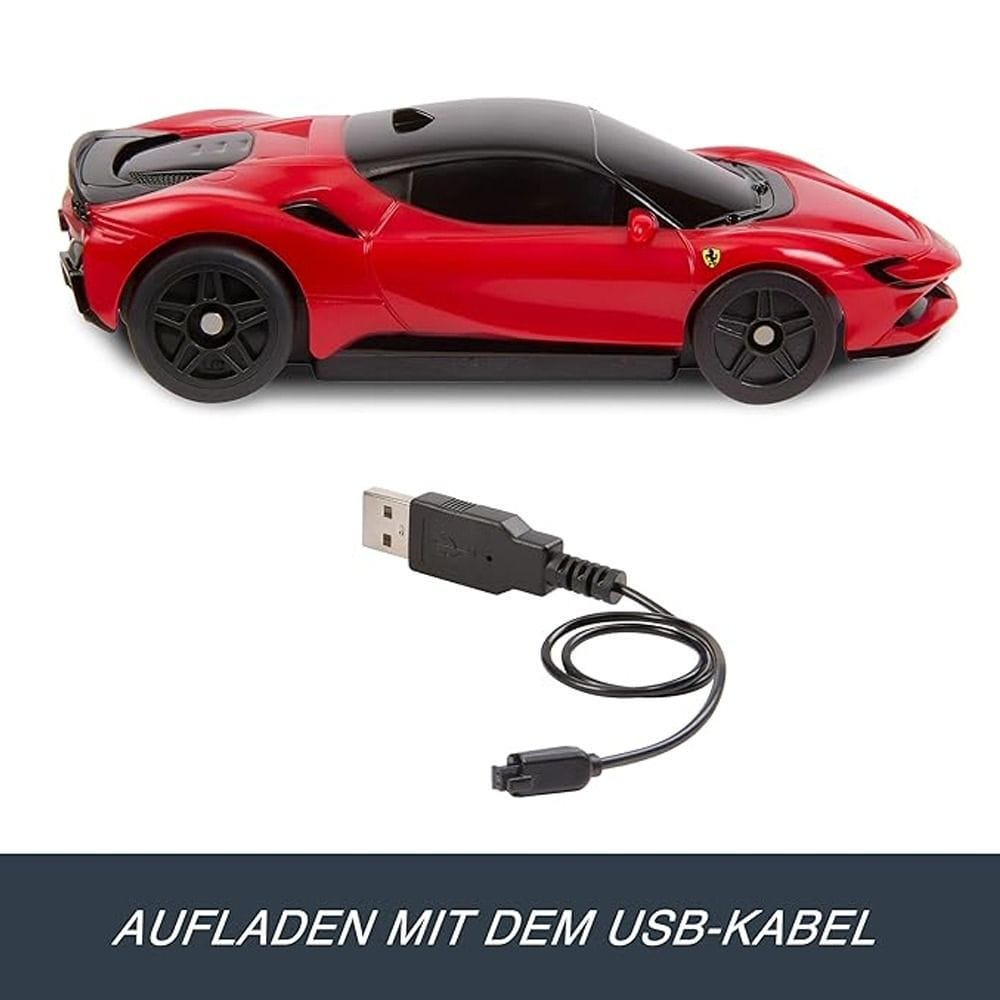 Hot Wheels RC 1:64 Scale Ferrari SF90 Stradale Assetto Fiorano Battery-Powered Remote-Control Car 5+ Years, Booster Speed Action - 194735311057