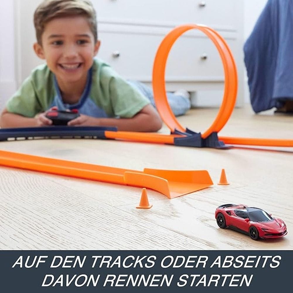Hot Wheels RC 1:64 Scale Ferrari SF90 Stradale Assetto Fiorano Battery-Powered Remote-Control Car 5+ Years, Booster Speed Action - 194735311057