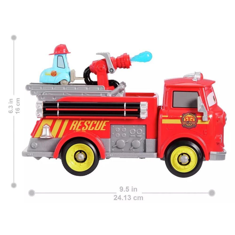 Mattel Disney Pixar Cars Fire Fighting Red And Guido Combate 3+ Years, Compact Storage Solution, Water Powered Rescue - 194735300327