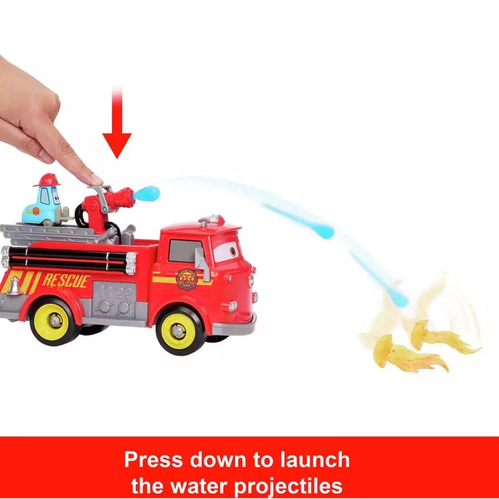Mattel Disney Pixar Cars Fire Fighting Red And Guido Combate 3+ Years, Compact Storage Solution, Water Powered Rescue - 194735300327