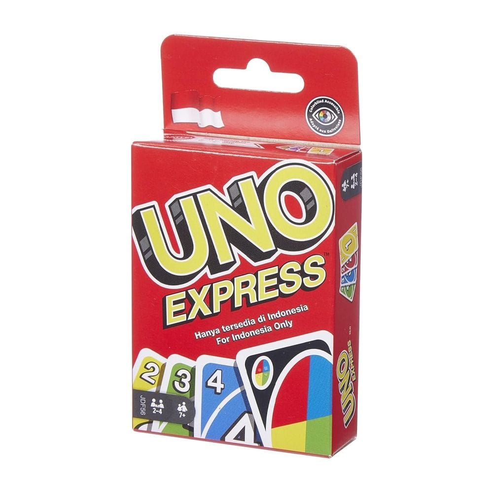 Mattel Games Uno Express Card Game 7+ Years, 2 To 6 Players, Fast-Paced 56-Card Deck, Classic Uno Rules - 194735282739