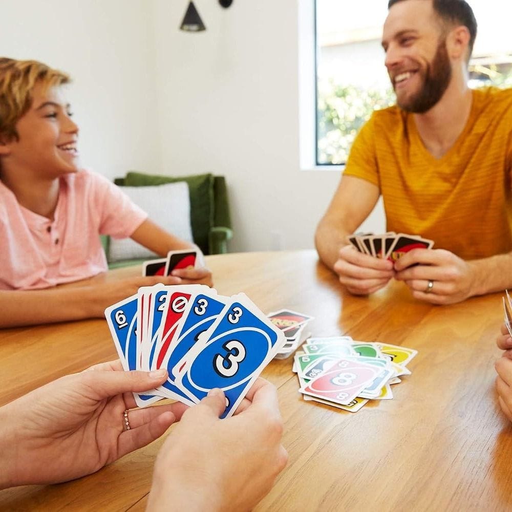 Mattel Games Uno Card Game 7+ Years, Complete 10 Phases To Win, Exciting Action And Wild Cards - 746775036744