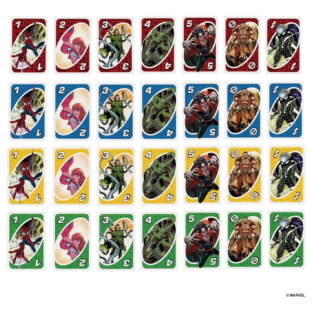 Mattel Games Uno The Amazing Spider-Man Card Game 7+ Years, Special Web Swing Card, Classic Uno Gameplay - 194735241415