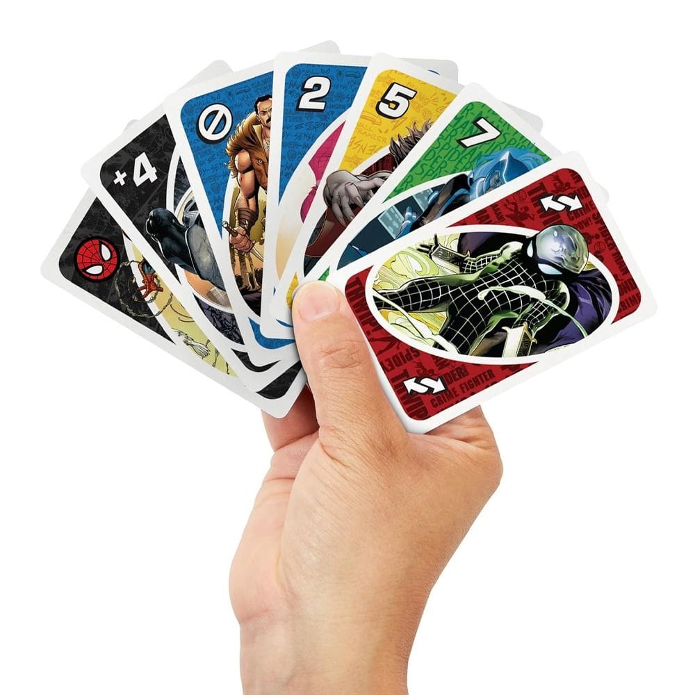 Mattel Games Uno The Amazing Spider-Man Card Game 7+ Years, Special Web Swing Card, Classic Uno Gameplay - 194735241415