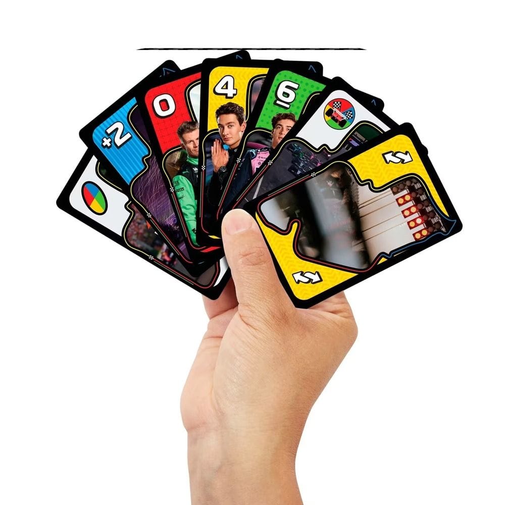 Mattel Games Uno Formula 1 Edition Card Game 7+ Years, Special Overtake Rule, Classic Uno Gameplay - 194735375257