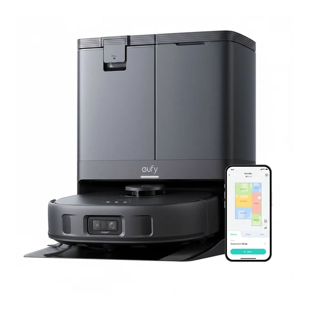 eufy X10 Pro Self-Emptying Robot Vacuum & Mop, Smart Navigation, Strong Suction, Automatic Cleaning System, App Control - Black