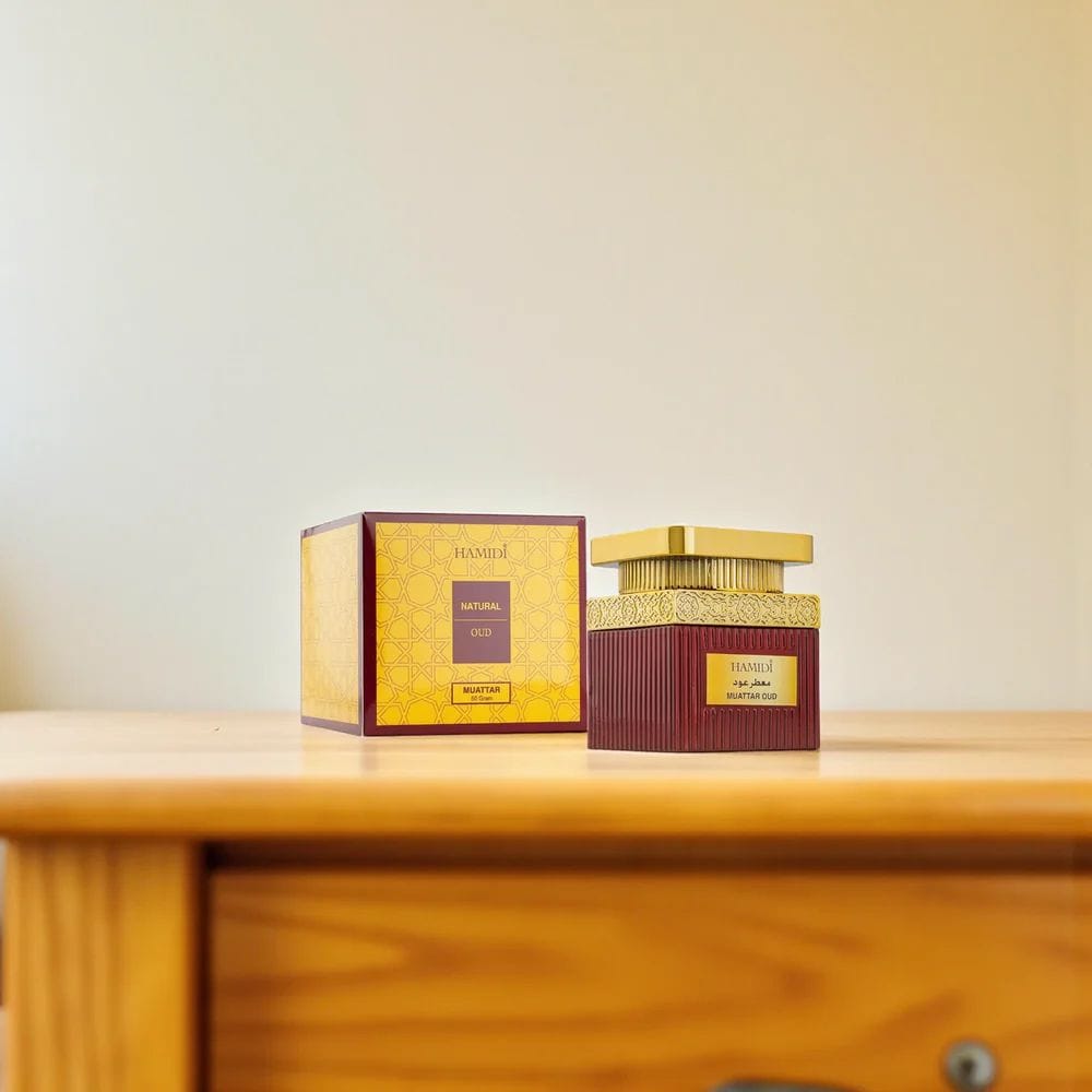 Hamidi Oud Muattar 100% Pure Oriental Oud Bakhoor, Long-Lasting Incense, Rich Smoke-Free Fragrance for Home & Prayer - 50g 